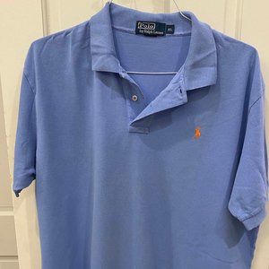 Men's Polo Light Blue Short Sleeve Shirt Size XL